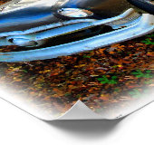 Fünfzig Highway Patrol Car in Junk Yard Weeds Poster (Ecke)