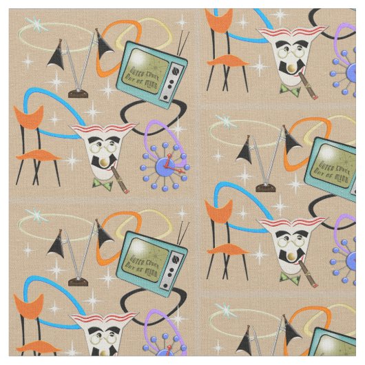 Fünfzig ikonische Bilder auf dem Sandboden Stoff (Nahaufnahme)