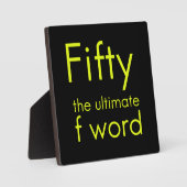 Fünfzig ist mein ultimatives Wort lustig 50. Gebur Fotoplatte (Vorderseite)