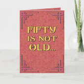 Fünfzig ist nicht alt karte (Vorderseite)