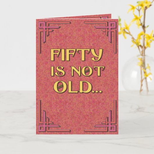 Fünfzig ist nicht alt karte (Gelbe Blume)