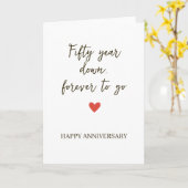 Fünfzig Jahre Down / Für immer zu gehen Karte (Gelbe Blume)