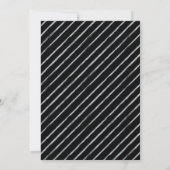 fünfzig | Moderne Black & Silver 50. Geburtstagspa Einladung (Rückseite)