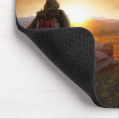 Fünfzig Mountain Sunset - Glacier Nationalpark Mousepad (Ecke)