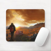 Fünfzig Mountain Sunset - Glacier Nationalpark Mousepad (Mit Mouse)