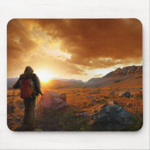 Fünfzig Mountain Sunset - Glacier Nationalpark Mousepad