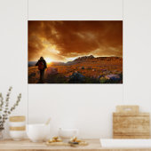 Fünfzig Mountain Sunset - Glacier Nationalpark Poster (Küche)