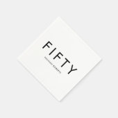 Fünfzig Name 50. Geburtstagsfeier Serviette (Ecke)