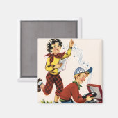 fünfzig Platten Magnet (Vorderseite/Rückseite)