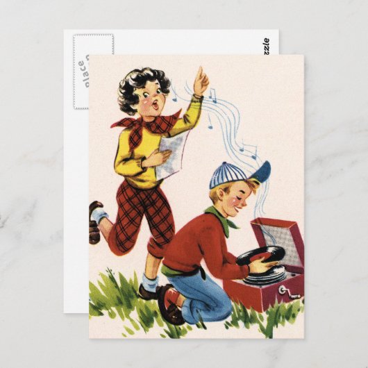 fünfzig Platten Postkarte (Vorne/Hinten)