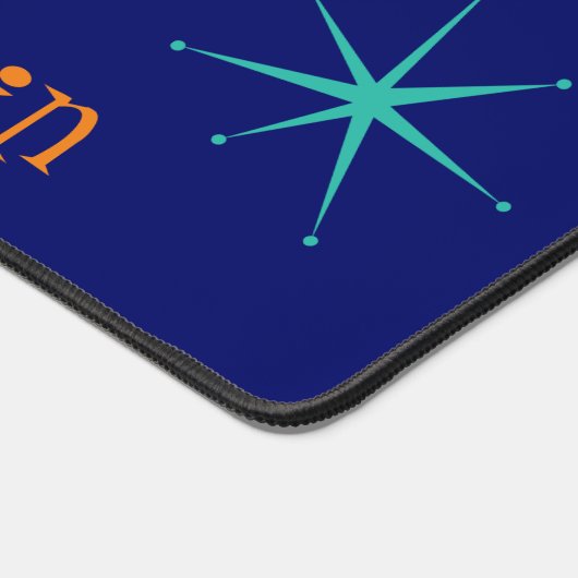 Fünfzig - Raketenschiff und UFO-Tischset Schreibtischunterlage (Ecke)