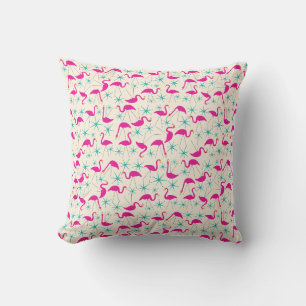 Fünfzig - rosa Flamingos und Sternenkissen Kissen Für Draußen