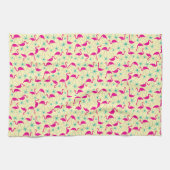 Fünfzig - rosa Flamingos und Sternenteehandtuch Küchentuch (Horizontal)