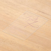 Fünfzig Rose Gold Script Black 50. Geburtstag Acryleinladungen (Ablage )