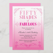 Fünfzig Schatten fabelhafte Geburtstags-Einladung Einladung (Vorne/Hinten)