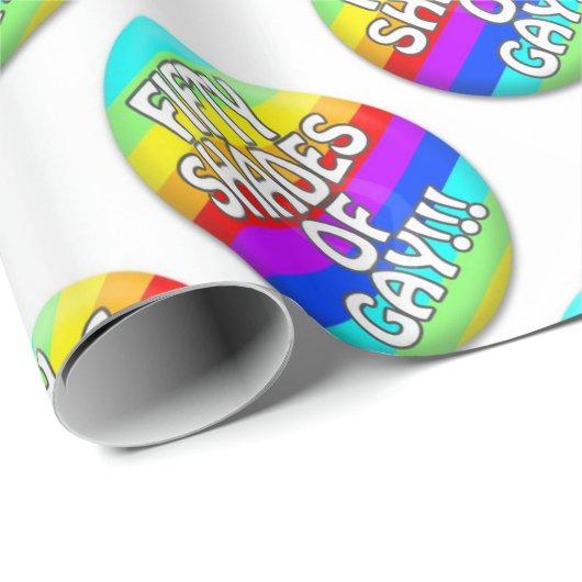 FÜNFZIG SCHATTEN HOMOSEXUELLER MULTI SCHATTEN GESCHENKPAPIER (Rolleneckpunkt)