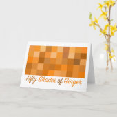 Fünfzig Schattierungen der Ginger-Grußkarte Karte (Gelbe Blume)