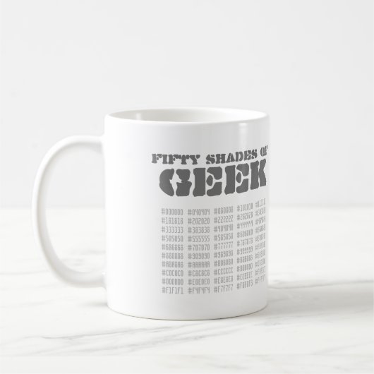 Fünfzig Shades von Geek Kaffeetasse (Links)