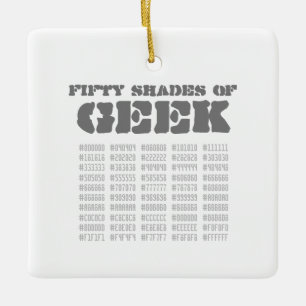 Fünfzig Shades von Geek Keramikornament