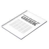 Fünfzig Shades von Geek Notizblock (Linke Seite)