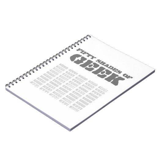 Fünfzig Shades von Geek Notizblock (Linke Seite)