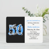 Fünfzig u. fabelhaftes blaues einladung (Stehend Vorderseite)