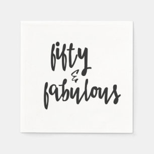 Fünfzig u. fabelhaftes - Spaß-50. Geburtstag Serviette