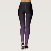 Fünfzig u. fabelhaftes Weiß auf lila u. schwarzem Leggings (Rückseite)