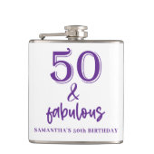 Fünfzig und fabelhaft 50. Geburtstag Flachmann (Vorderseite)