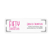 Fünfzig und Fabelhaft Hot Pink Art Deco 50. Geburt (Vorne)