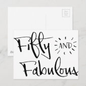 fünfzig und fabelhaft postkarte (Vorne/Hinten)