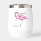 Fünfzig und fabelhaft rosa Flamingo Custom (Rückseite)