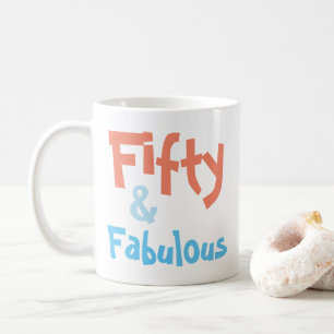 Fünfzig und fabelhafte Geburtstags-Tasse Kaffeetasse