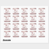 Fünfzig und fabelhafte Imitat Rose Gold-Script auf Quadratischer Aufkleber (Blatt)