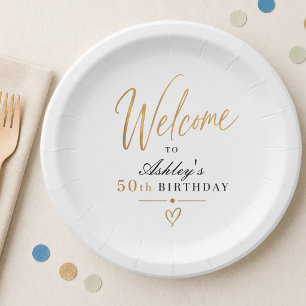 Fünfzig und Fantastisch 50. Geburtstag Pappteller