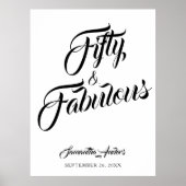 Fünfzig und Fantastisch 50. Geburtstagsfeier Poster (Vorne)