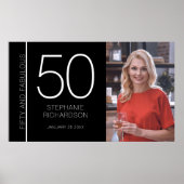 Fünfzig und Fantastisch 50. Geburtstagsfotoplakat Poster (Vorne)
