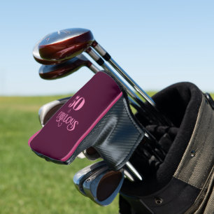 Fünfzig und fantastisch Burgunder Geburtstag Golf Headcover