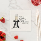 Fünfzig und fantastisch Chic Champagner-Schleife 5 Serviette (Beispiel)