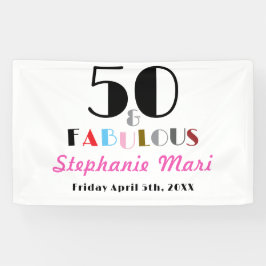 Fünfzig und Fantastisch Fette Foto 50. Geburtstags Banner