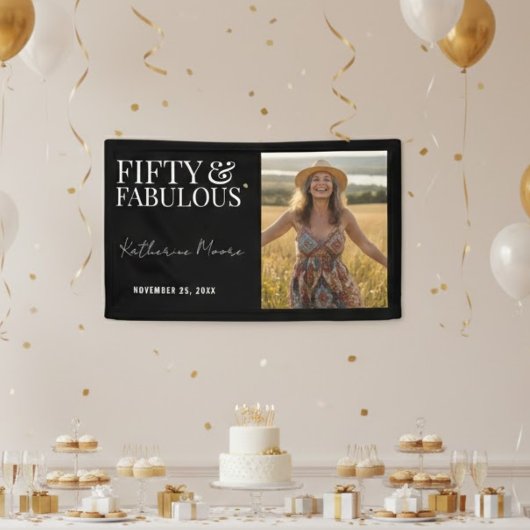 Fünfzig und Fantastisch Foto 50. Geburtstag Banner