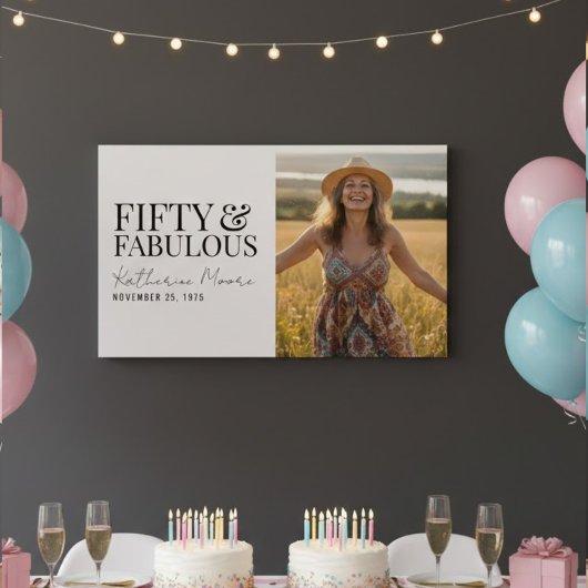 Fünfzig und Fantastisch Foto 50. Geburtstag Poster