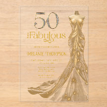 Fünfzig und Fantastisch Goldenes Kleid Foto 50. Ge