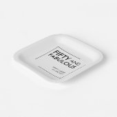 Fünfzig und Fantastisch Moderne 50. Geburtstagsfei Pappteller (Gewinkelt)