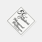 Fünfzig und Fantastisch Name Datum 50. Geburtstag Serviette (Ecke)