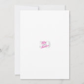 Fünfzig und fantastisch Pink Glam Feier Einladung (Rückseite)