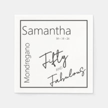 Fünfzig und fantastisch Schwarz Weiß 50. Geburtsta