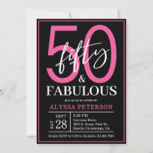 Fünfzig und Fantastisch Schwarze Schrift 50. Gebur