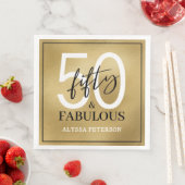 Fünfzig und Fantastisch Skript 50. Geburtstag Serviette (Beispiel)