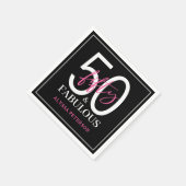 Fünfzig und fantastisch Skript 50. Geburtstag Serviette (Ecke)